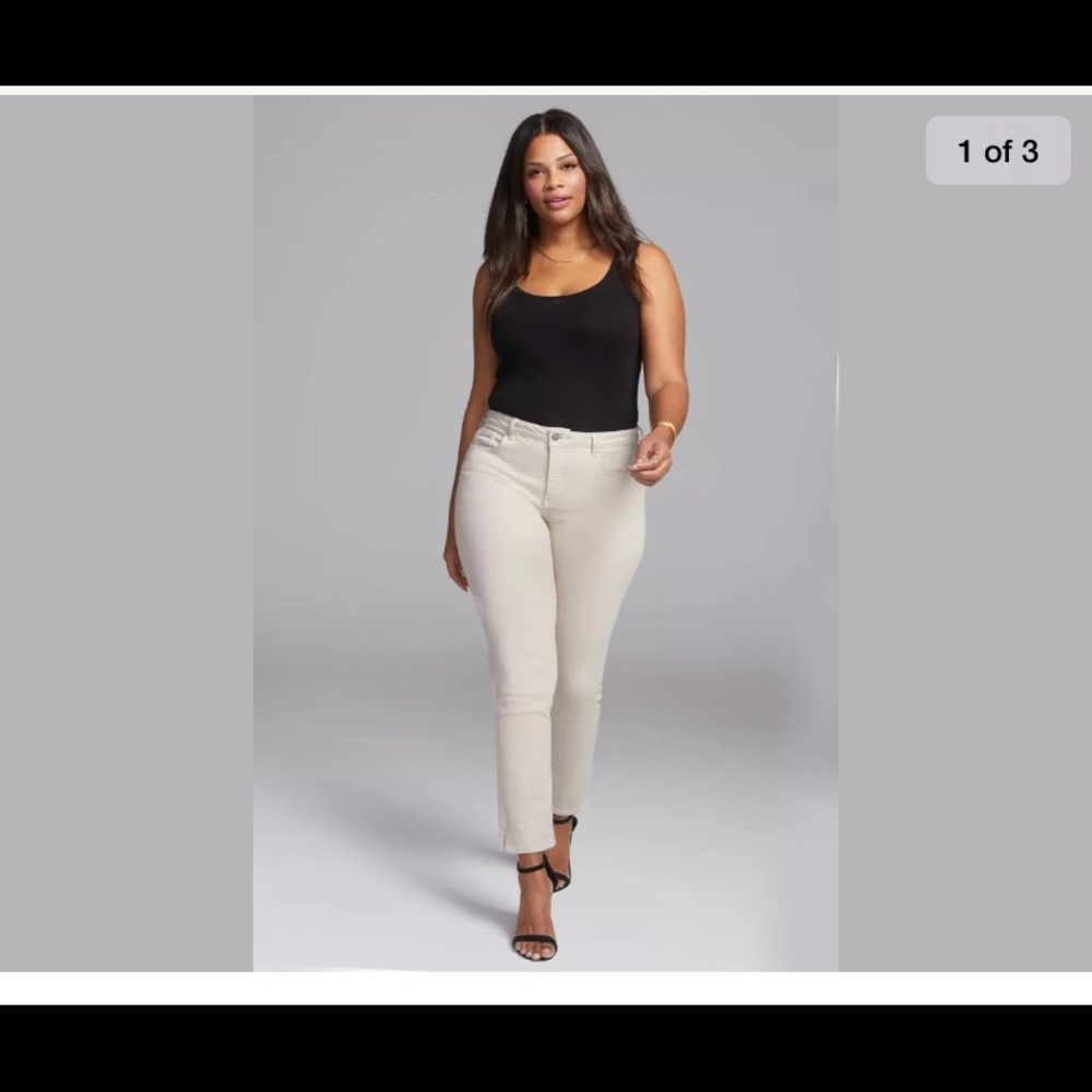 NYDJ curves 360 slim straight ankle jeans